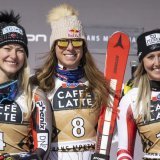 Le premier podium du week-end à Crans-Montana