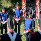 La garde d'honneur de la Police cantonale valaisanne