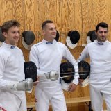 Hadrien Favre (à gauche), Lucas Malcotti (au centre) et Alexis Bayard, les trois Valaisans de l'équipe de Suisse