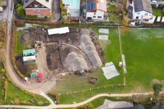 L'amphithéâtre romain découvert à Kaiseraugst (AG) se trouve sur la rive du Rhin.