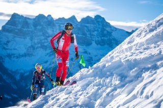 Aurélien Gay lors de la coupe du monde de ski-alpinisme en janvier à Morgins