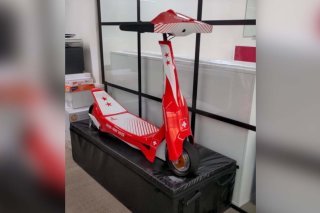 La trottinette électrique à l'éfigie de la future manche sédunoise