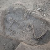 Dans la tombe vieille de 4500 ans découverte à Baar (ZG), les archéologues ont trouvé le squelette d'un homme et un objet funéraire.
