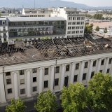 L'église de Sacré-Coeur à Plainpalais avait été ravagée par un incendie en été 2018. Le chantier de reconstruction est toujours en cours (archives).