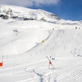 Une vue de la nouvelle piste Coupe du monde Zermatt/Cervinia.