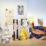 Une des installations les plus connues de Lubaina Himid: "A Fashionable Marriage" (1984), qui dénonce notamment le sexisme et le racisme du monde de l'art britannique et du contexte politique des années 1980.