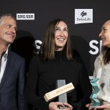 Les trois lauréats de la soirée: Dani Heusser, Sophie Jarvis et Carmen Jaquier (de gauche à droite).