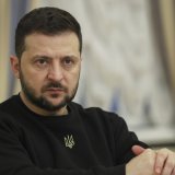 Le président ukrainien Volodymyr Zenlensky a commémoré vendredi les victimes de l'Holocauste (Archives).