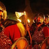 Les femmes sont désormais acceptées dans le cortège à la rfête des vikings de Lerwick (Archives).