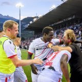 Les joueurs du FC Sion se congratulent après le 2-1 contre le FC Bâle