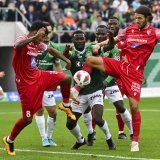 Baltazar et Grgic en action lors du match entre St-Gall et le FC Sion