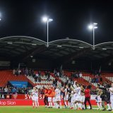 Les joueurs du FC Sion fêtent leur succès avec les supporters