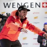 Beat Feuz fait ses adieux au public de Wengen