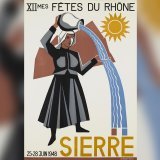 L'affiche des Fêtes du Rhône de 1948 à Sierre
