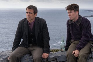 Colin Farrell, à g., avec Barry Keoghan dans "The Banshees of Inisherin."