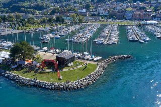 L'arrivée du Swiss Peaks Trail au Bouveret