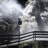 En Suisse aussi, les débâcles glaciaires provoquent des inondations, comme au lac des Faverges, à la frontière des cantons de Berne et du Valais (archives).