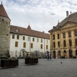 La tour du château d'Yverdon-les-Bains (VD) qui donne sur la place Pestalozzi (la "Tour de la Place") a besoin d'une rénovation (archives).