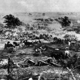 Cette représentation artistique montre la charge du général confédéré George Pickett lors de la bataille de Gettysburg en 1863, remportée par l'armée unioniste (archives).