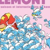 Du Grand Schtroumpf à la Schtroumpfette, tous les petits lutins bleus apparaissent sur l'affiche de la 9e édition de Delémont'BD créée par Tebo.