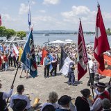 La cérémonie d'ouverture de la 31e Fête fédérale de yodel a eu lieu vendredi à Zoug.
