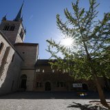 Une visite de l'abbatiale de Payerne coûte 16 francs, un prix inabordable pour de nombreux pèlerins partis pour plusieurs mois (Image d'archives).
