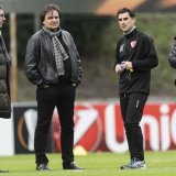 Didier Tholot entouré des dirigeants du FC Sion lors de la saison 2015/2016