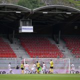 Gradin Nord désert lors du match Sion-YB