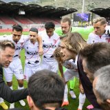 Les joueurs et le staff du FC Sion réunis avant le match