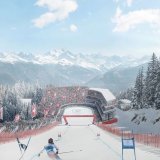 Le stade d'arrivée de Crans-Montana