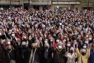L'année dernière à la même époque, des chorales s'étaient déjà rassemblées autour du musée de la Reine Sofia à Madrid (archives).