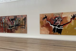 Deux des huit oeuvres de Jean-Michel Basquiat peintes à Modène (Italie) en 1982 et réunies pour la première fois dans une exposition à la Fondation Beyeler à Riehen (BS).