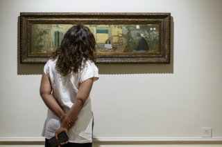 De format allongé, "Dans le jardin chez Vallotton" se "lit" de droite à gauche, comme un manga.