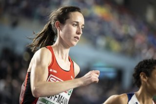 Lore Hoffmann lors des championnats d'Europe en salle au mois de mars