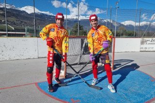 Mathieu Schildknecht (à gauche) et Mario Paulik (à droite) deux des artisans de la grande saison des Sierre Lions