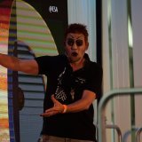 Le prix Nobel de physique Didier Queloz a présenté une conférence grimé au salon "Fantasy Basel".