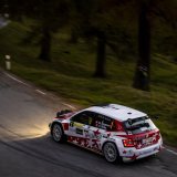 Mike Coppens et son copilote en action lors du Rallye International du Valais 2021
