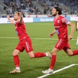 Gaëtan Karlen et Anto Grgic fêtent le deuxième but du FC Sion