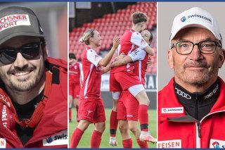 Mérites sportifs valaisans 2022: Loïc Meillard (à g.), FC Sion féminin et Dennis Wicki