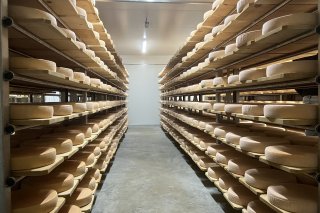 La cave d'affinage de la fromagerie des Grandes-Îles à Vétroz