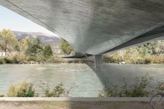 Le futur nouveau pont sur le Rhône à Sion